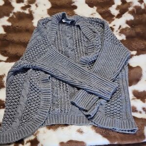 Olive & Oak Textured Gray Cardigan